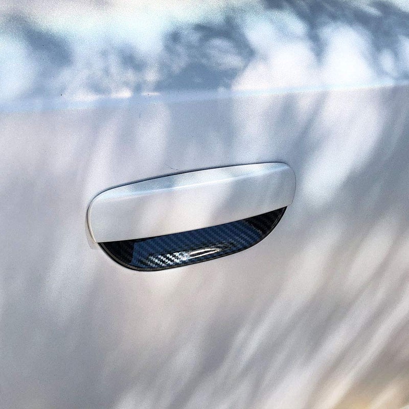 crosselec Carbon Fiber 4pcs Door Handles Bowl Cover Trim Decals Bezel for Dodge Charger 2011+ - Image 3